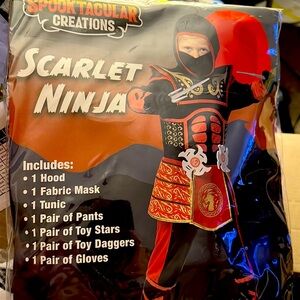 NWT Halloween Child’s Costume Scarlet Ninja